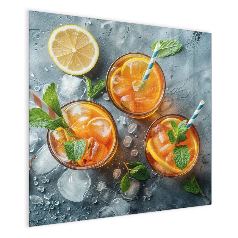 Magnettafel - Drei Drinks mit Zitrone