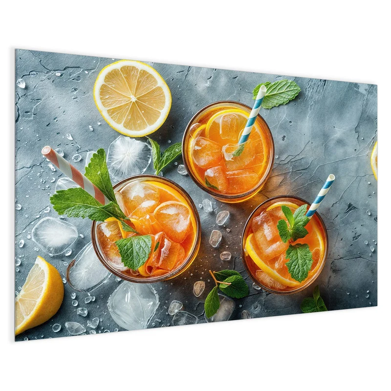 Magnettafel - Drei Drinks mit Zitrone