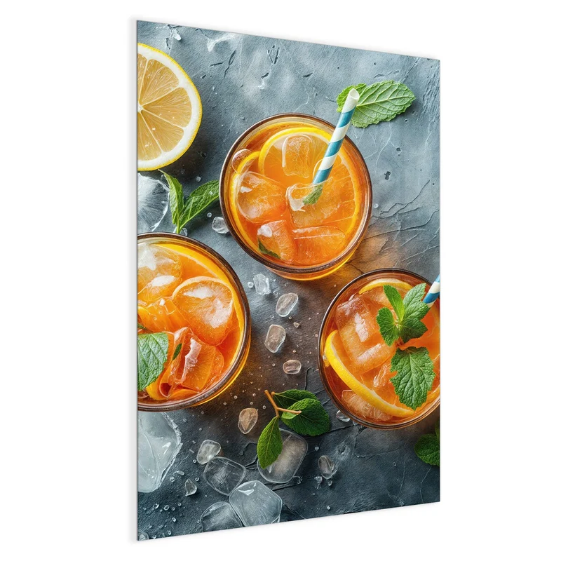 Magnettafel - Drei Drinks mit Zitrone