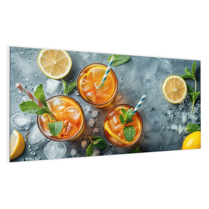 Magnettafel - Drei Drinks mit Zitrone