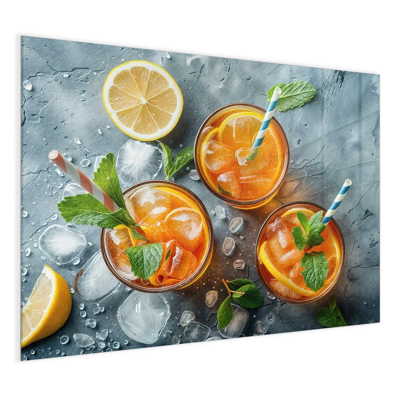 Magnettafel - Drei Drinks mit Zitrone