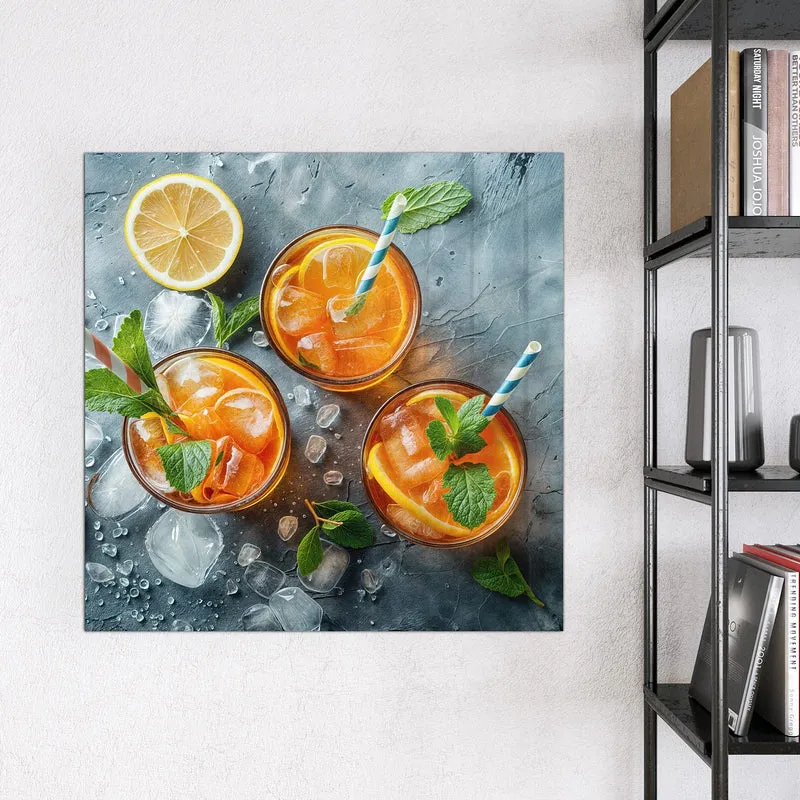 Magnettafel - Drei Drinks mit Zitrone