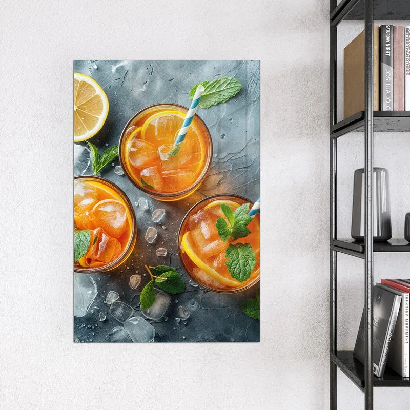 Magnettafel - Drei Drinks mit Zitrone