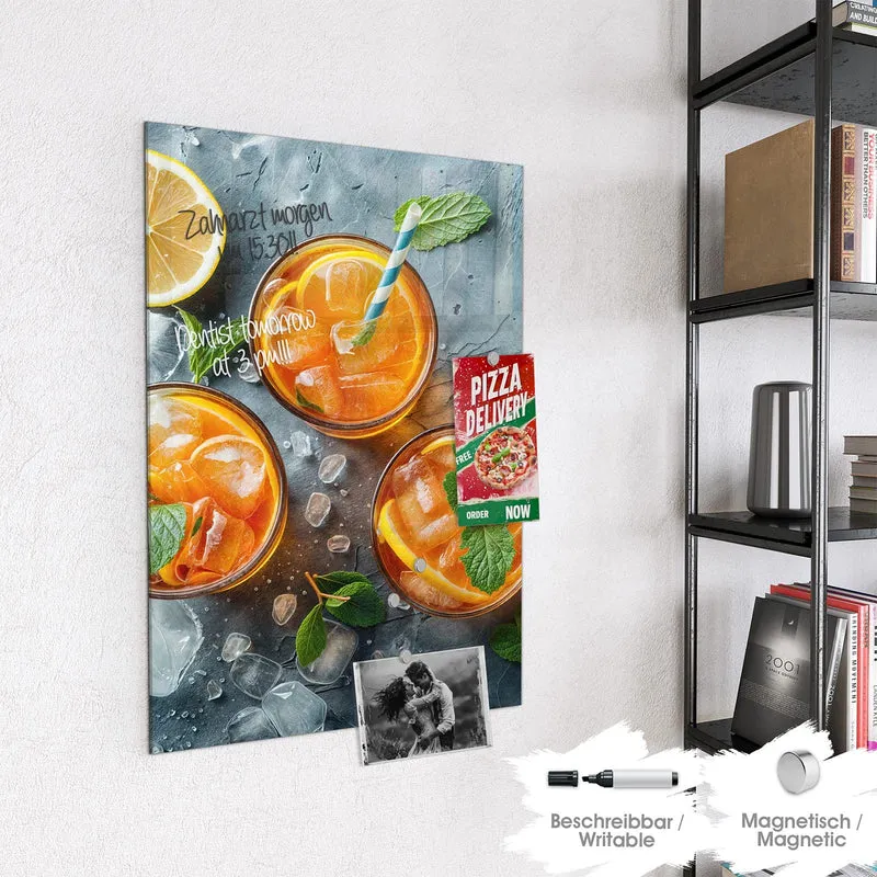 Magnettafel - Drei Drinks mit Zitrone