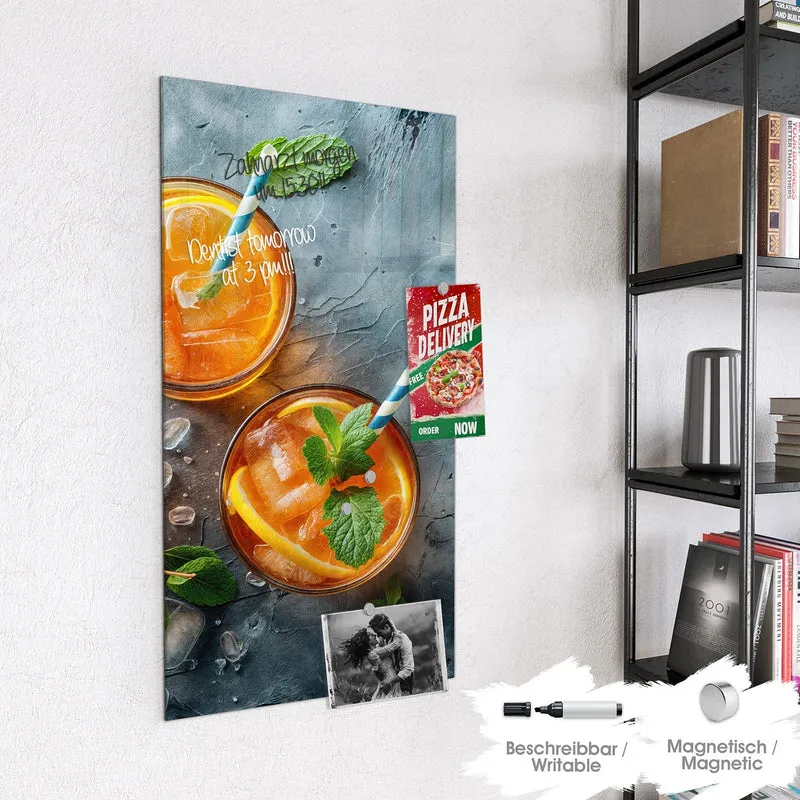Magnettafel - Drei Drinks mit Zitrone