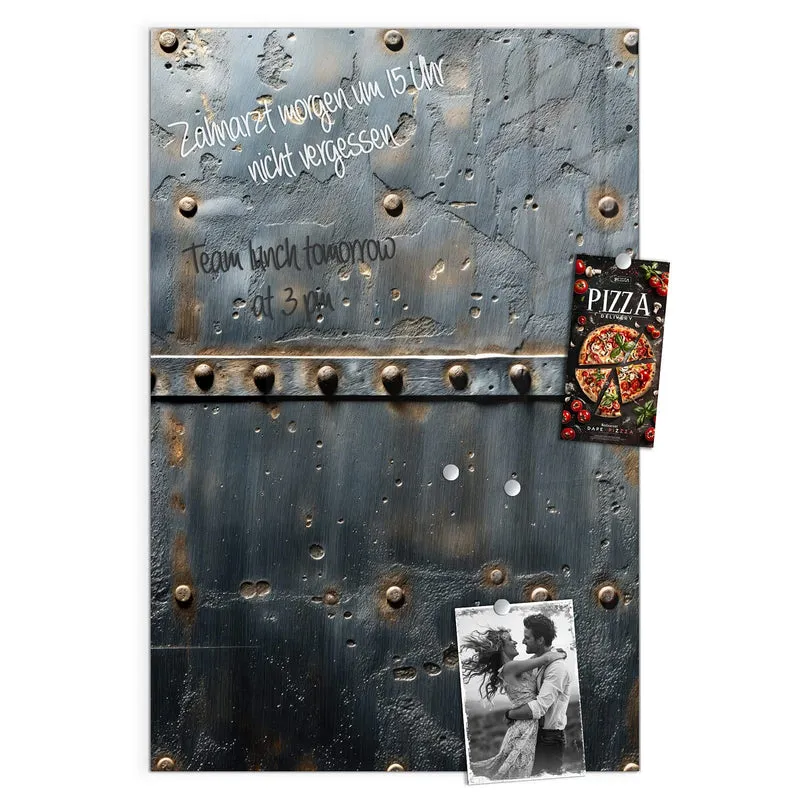 Magnettafel - Stahl mit Nieten