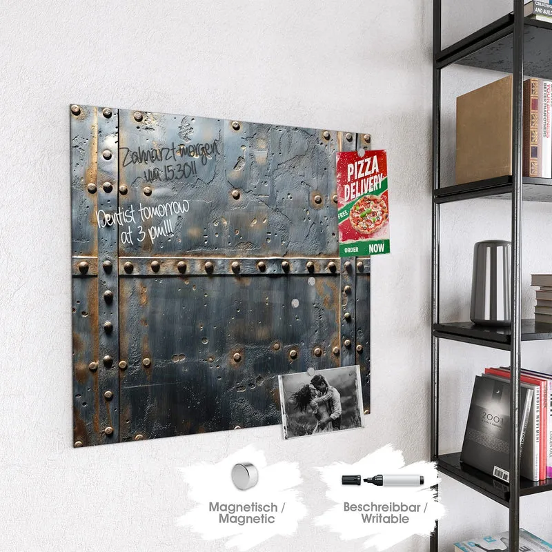 Magnettafel - Stahl mit Nieten