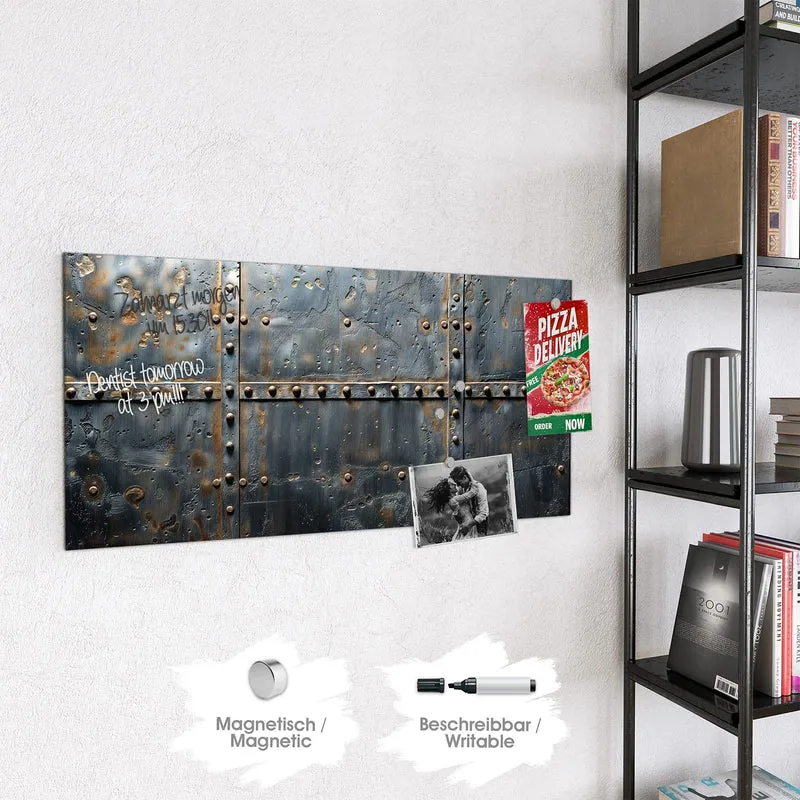 Magnettafel - Stahl mit Nieten