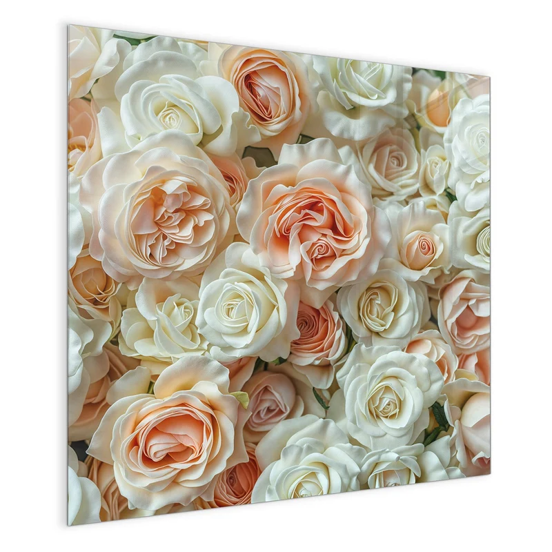 Magnettafel - Cremeweiße Rosen