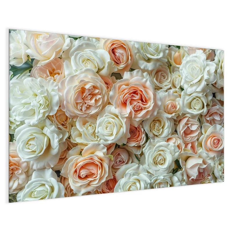 Magnettafel - Cremeweiße Rosen