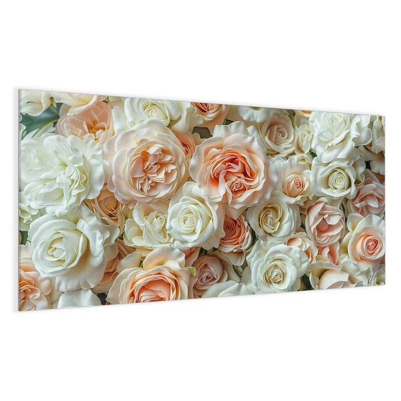 Magnettafel - Cremeweiße Rosen
