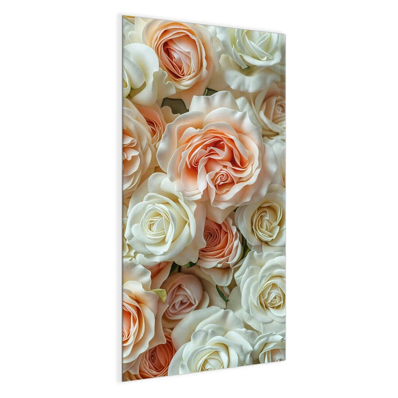 Magnettafel - Cremeweiße Rosen