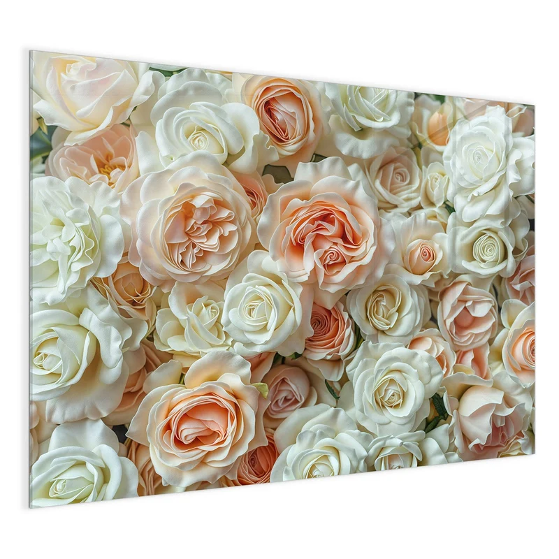 Magnettafel - Cremeweiße Rosen