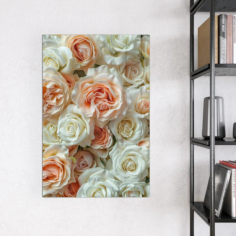 Magnettafel - Cremeweiße Rosen