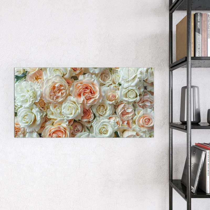 Magnettafel - Cremeweiße Rosen