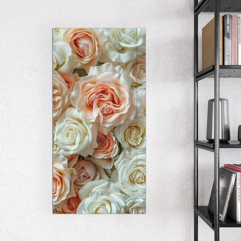 Magnettafel - Cremeweiße Rosen