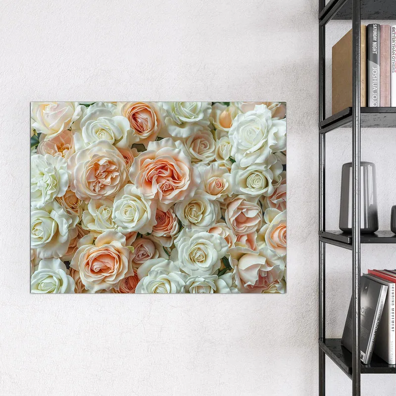 Magnettafel - Cremeweiße Rosen