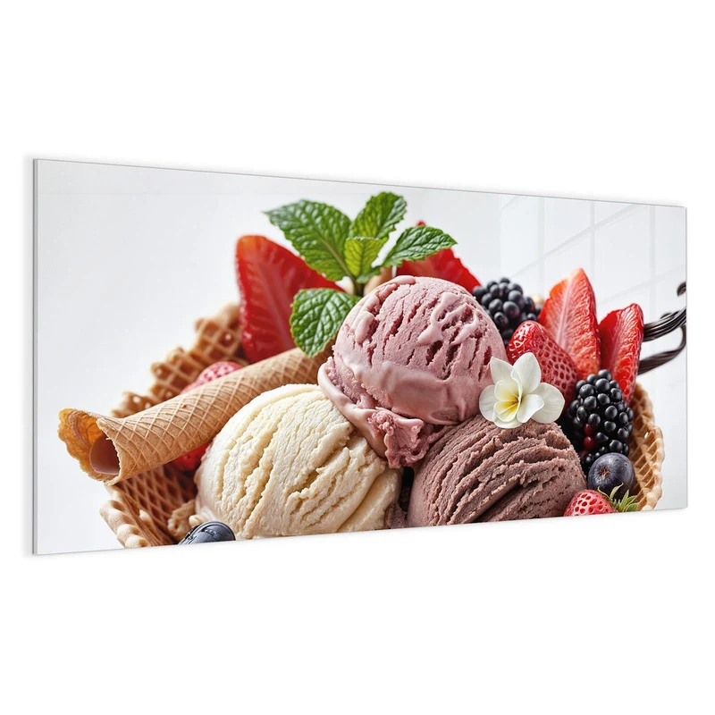 Magnettafel - Eiskugeln mit Beeren