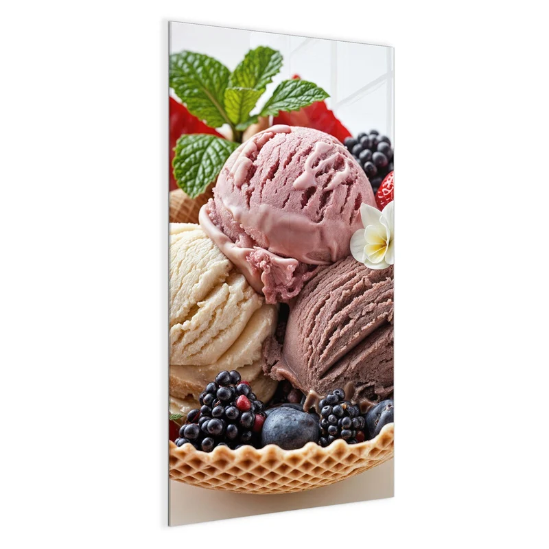 Magnettafel - Eiskugeln mit Beeren
