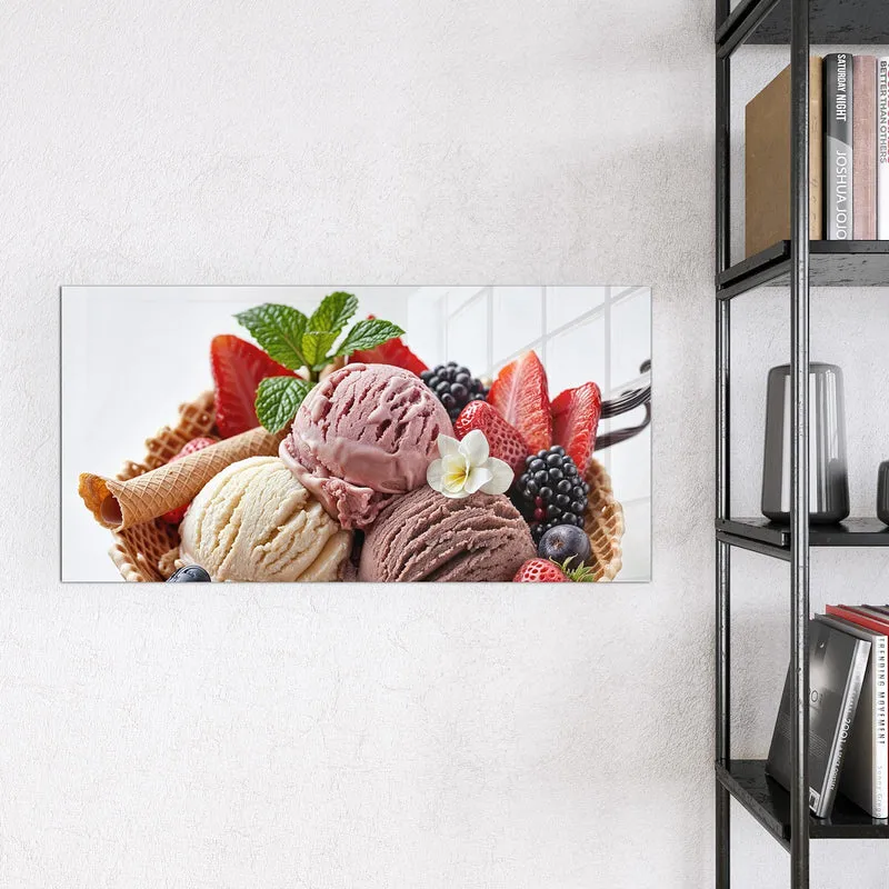 Magnettafel - Eiskugeln mit Beeren