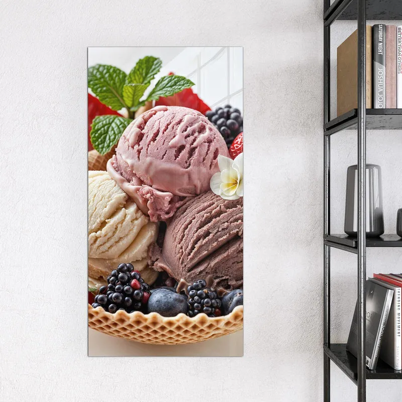 Magnettafel - Eiskugeln mit Beeren