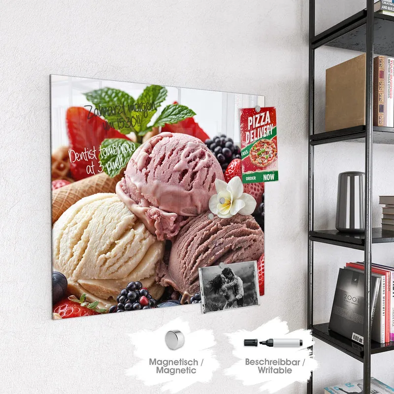 Magnettafel - Eiskugeln mit Beeren