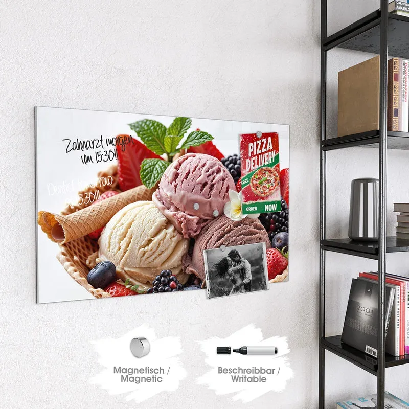 Magnettafel - Eiskugeln mit Beeren