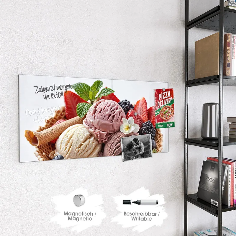Magnettafel - Eiskugeln mit Beeren
