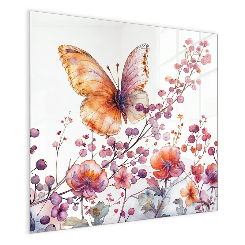 Magnettafel - Falter über Blüten