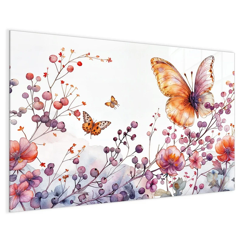 Magnettafel - Falter über Blüten