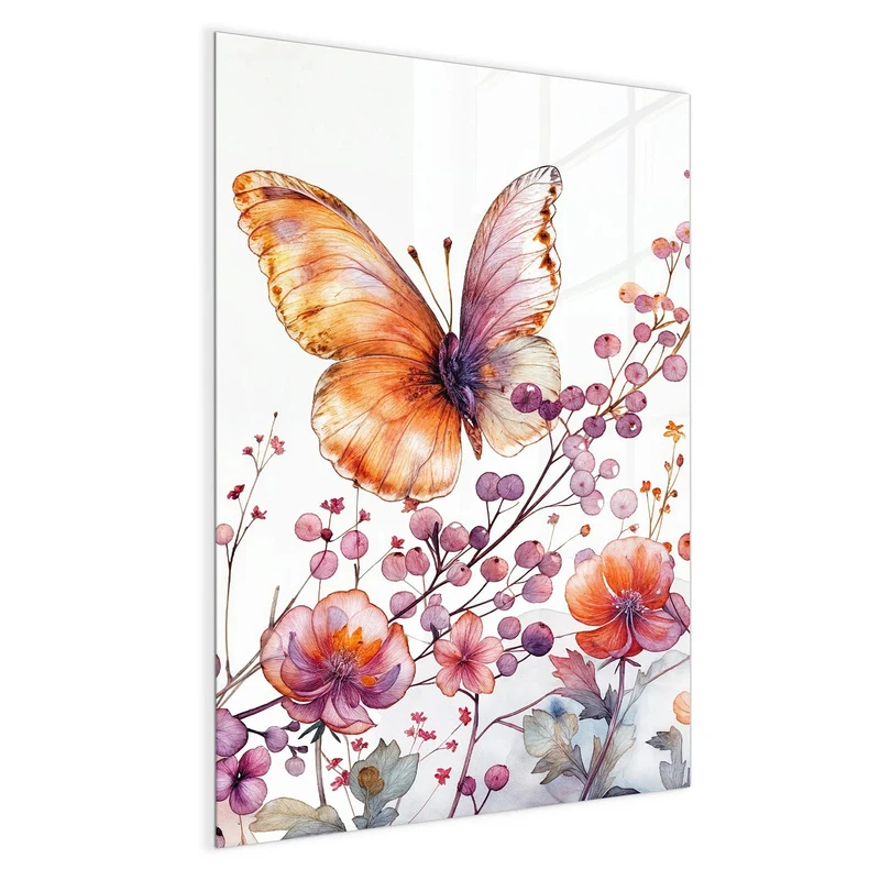 Magnettafel - Falter über Blüten