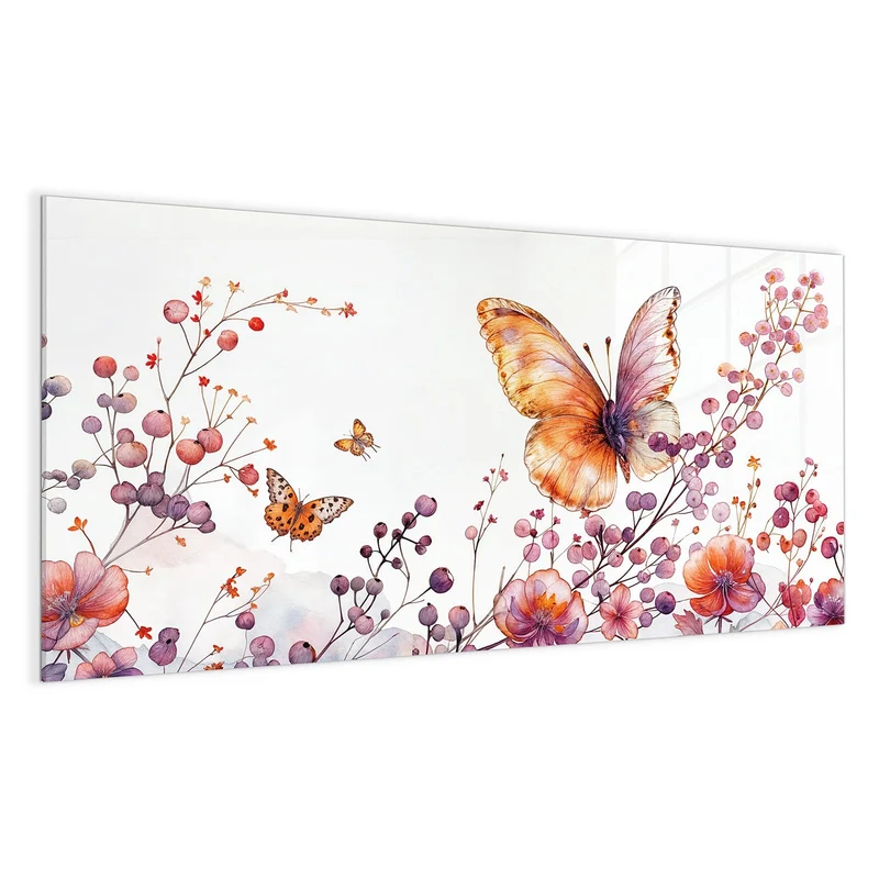 Magnettafel - Falter über Blüten