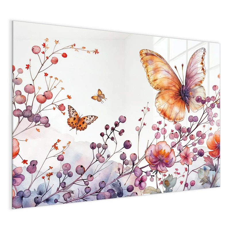 Magnettafel - Falter über Blüten