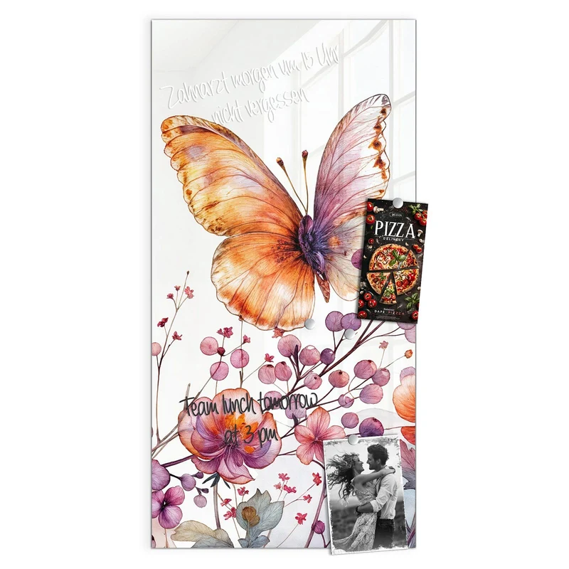 Magnettafel - Falter über Blüten
