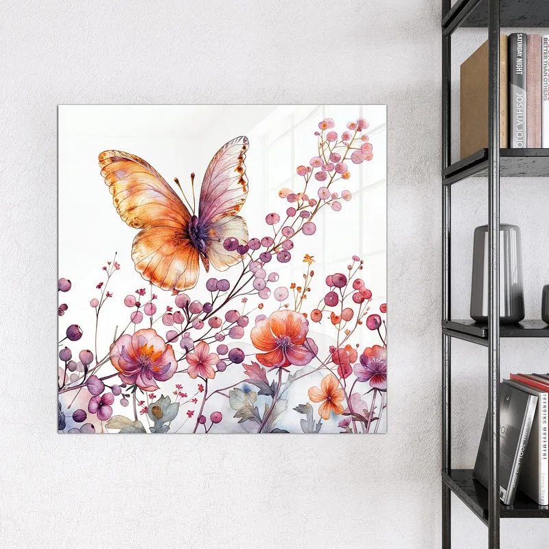 Magnettafel - Falter über Blüten