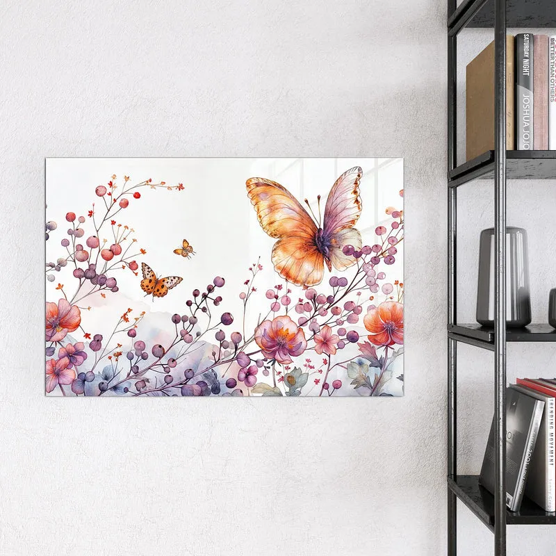 Magnettafel - Falter über Blüten