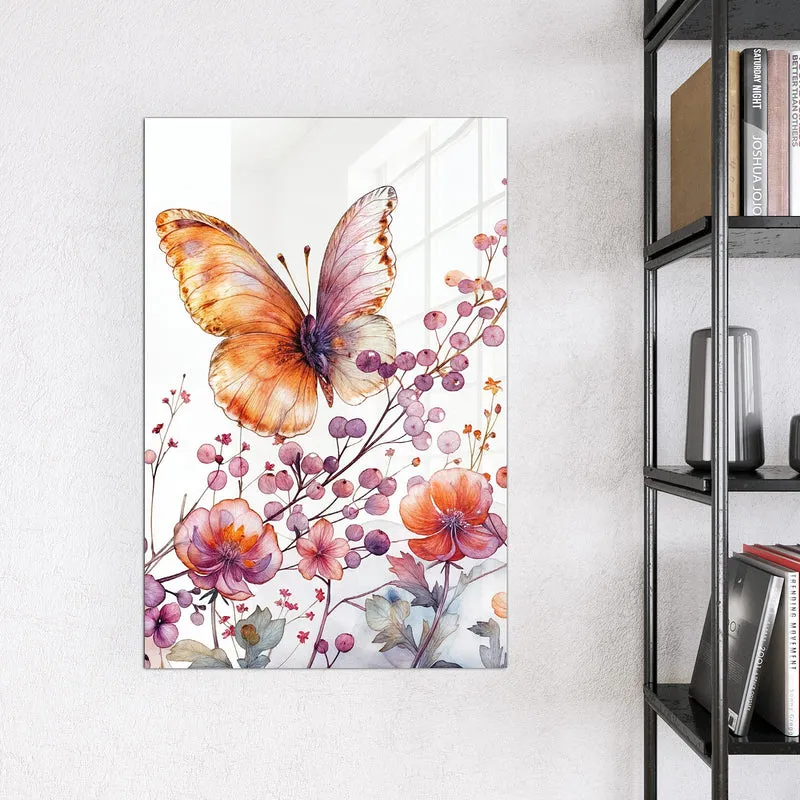 Magnettafel - Falter über Blüten