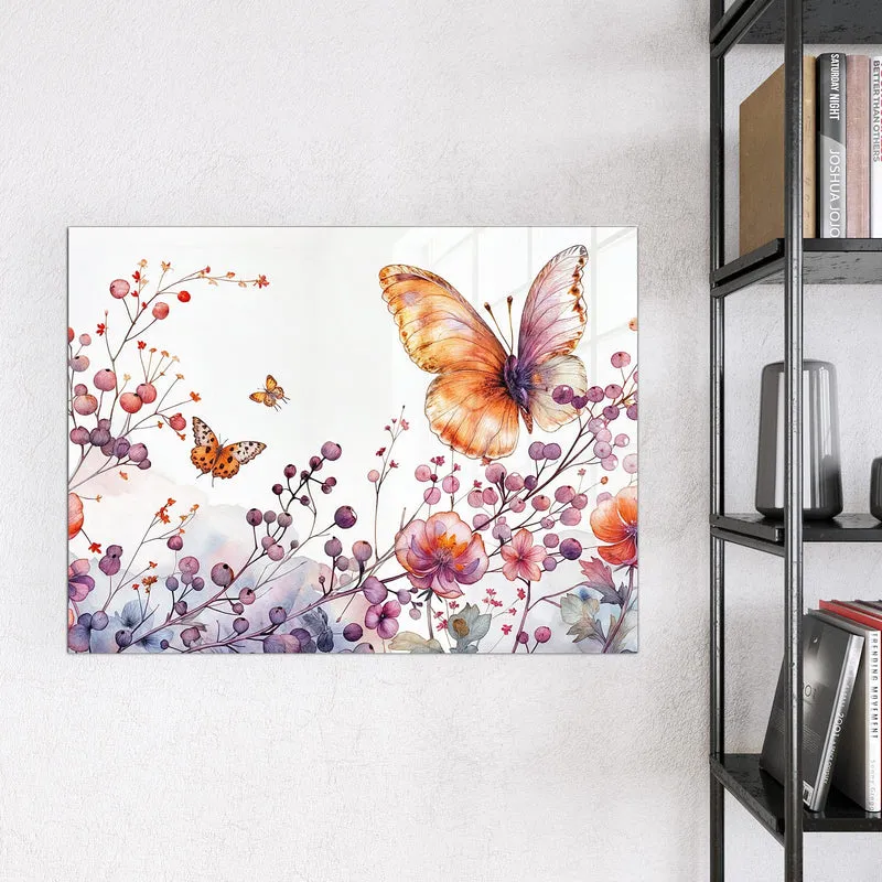 Magnettafel - Falter über Blüten