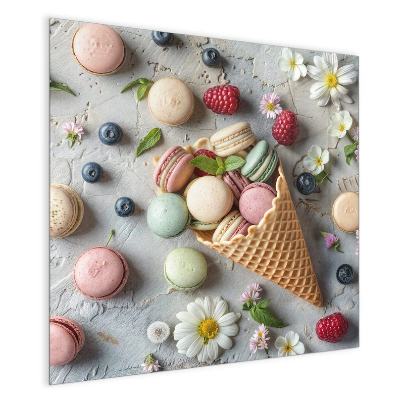 Magnettafel - Macarons in der Waffel