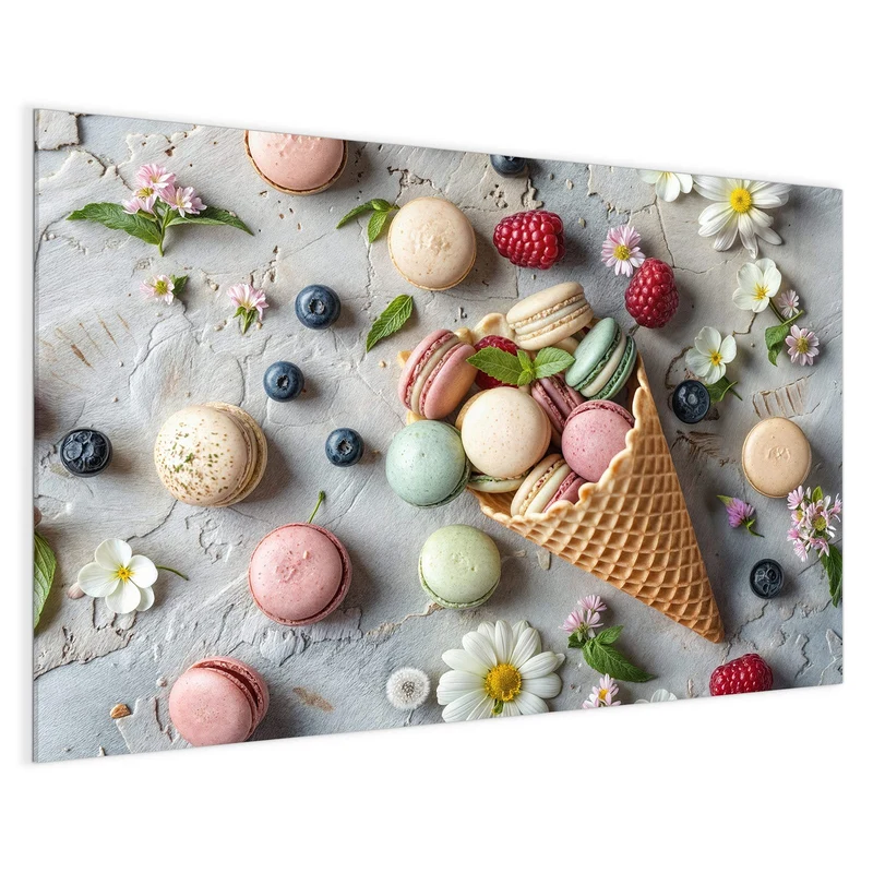 Magnettafel - Macarons in der Waffel