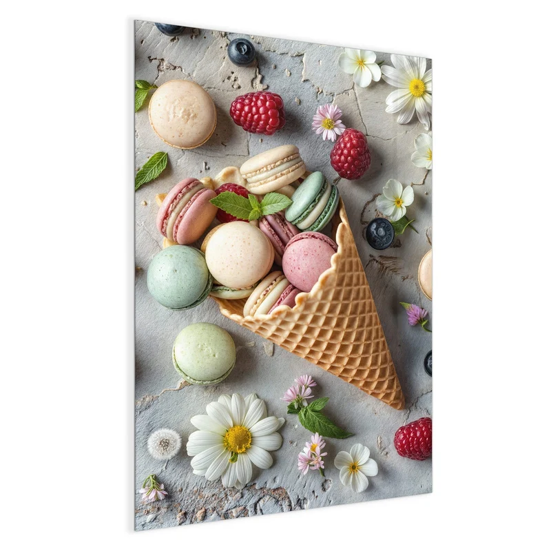 Magnettafel - Macarons in der Waffel
