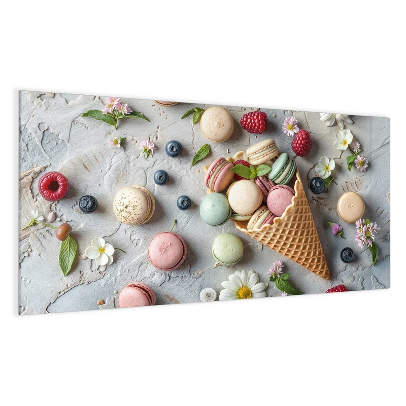 Magnettafel - Macarons in der Waffel