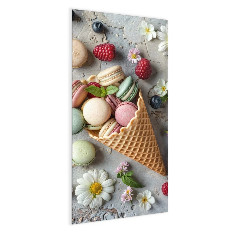 Magnettafel - Macarons in der Waffel