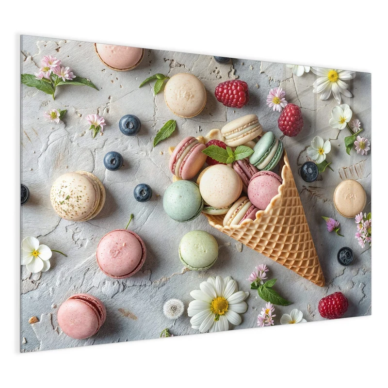 Magnettafel - Macarons in der Waffel
