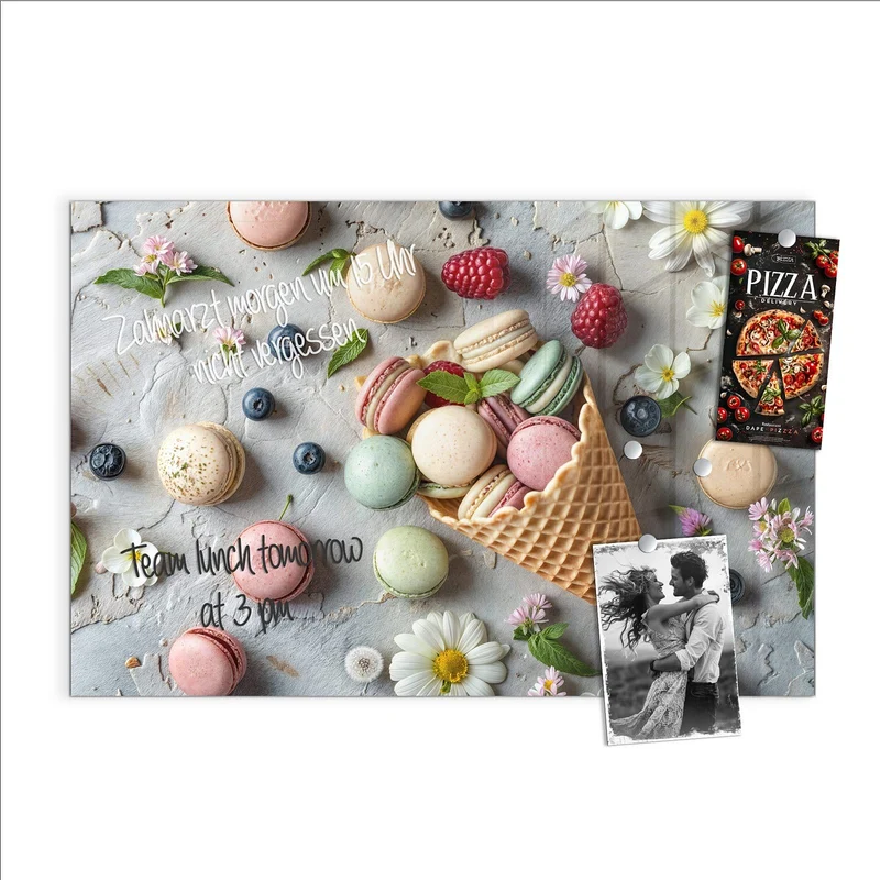 Magnettafel - Macarons in der Waffel