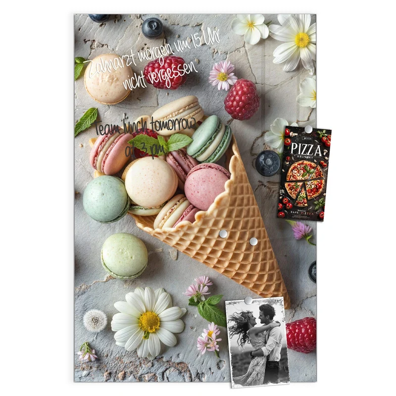 Magnettafel - Macarons in der Waffel