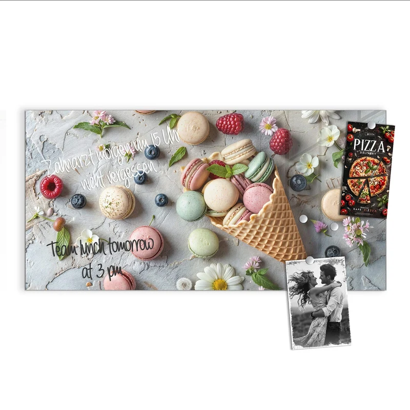 Magnettafel - Macarons in der Waffel