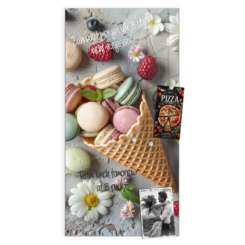 Magnettafel - Macarons in der Waffel