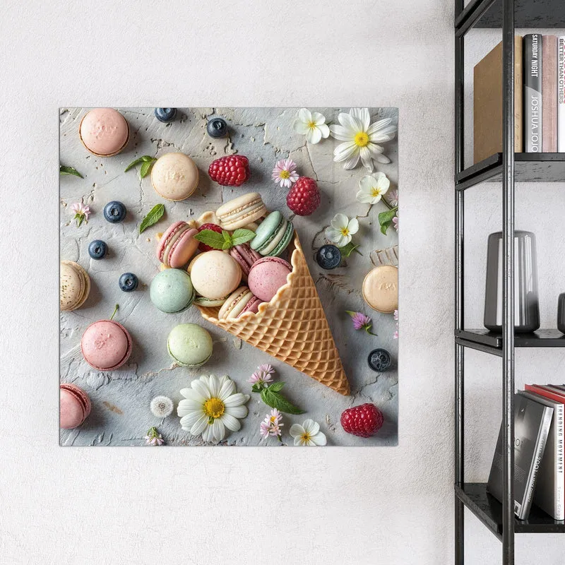 Magnettafel - Macarons in der Waffel