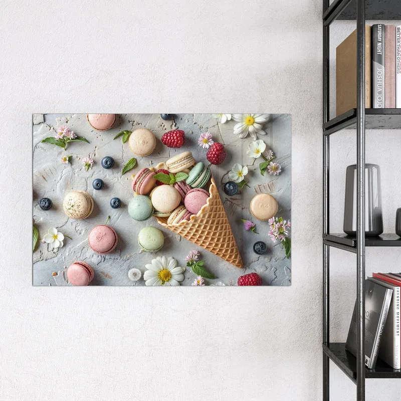 Magnettafel - Macarons in der Waffel